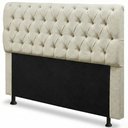 Ver imagem 2 de Cabeceira Cama Box Casal Padrão Sarah 140cm com Frame Bouclê Bege - Abmaza