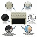 Ver imagem 3 de Cabeceira Cama Box Casal Padrão Sarah 140cm com Frame Bouclê Bege - Abmaza