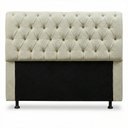 Ver imagem 5 de Cabeceira Cama Box Casal Padrão Sarah 140cm com Frame Bouclê Bege - Abmaza