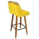 Ver imagem 3 de Kit 04 Banqueta Alta Lith Castanho Amarelo
