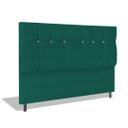 Ver imagem 1 de Cabeceira Estofada Box Casal King Size Encosto para Cama Audi X1 195x126 Cm Azul Tiffany