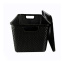 Ver imagem 4 de Caixas/cesto Organizador Rattan Preto 42 Litros