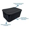 Caixas/cesto Organizador Rattan Preto 42 Litros - 5