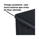 Ver imagem 3 de Caixas/cesto Organizador Rattan Preto 42 Litros