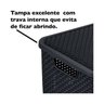 Caixas/cesto Organizador Rattan Preto 42 Litros - 3