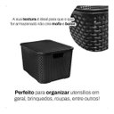 Ver imagem 2 de Caixas/cesto Organizador Rattan Preto 42 Litros