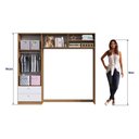 Ver imagem 4 de Guarda Roupas Infantil 4 Portas 2 Gavetas Nogal Manchester/ Branco - Completa Móveis