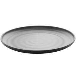 Prato de Sobremesa em Melamina 18cm Preto Fosco Tóquio Lyor Pratinho para Lanche Pires - 1