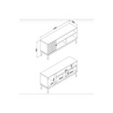 Ver imagem 3 de Rack Bancada P/ Tv até 55 Pol Mb 1056 C/ 1 Porta 136cm Mel/off White - Movelbento