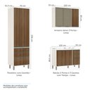 Ver imagem 5 de Cozinha Completa Modulada 6 Peças, Armário Vidro Reflecta, Paneleiro e Balcões Linea Luciane Móveis