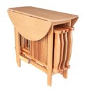 Ver imagem 1 de Conjunto Prático Mesa e 4 Cadeiras Dobrável Mel, Bar-cozinha-lazer-varanda ( Redonda )