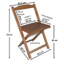 Ver mais imagens de Conjunto Prático Mesa e 4 Cadeiras Dobrável Mel, Bar-cozinha-lazer-varanda ( Redonda )