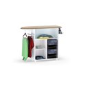 Ver imagem 2 de Balcão Tábua de Passar Roupas Mariana com Porta Cabide Ajl Móveis - Branco
