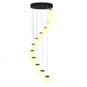 Ver imagem 1 de Lustre Grande Pendente Medusa Preto - 12 Globos Vidro Branco
