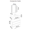 Conjunto para Banheiro Jade 78cm- Fabribam Gabinetes - 7
