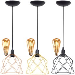 Pendente Aramado Teto Cálice Luminária Lustre Retrô Balcão + Lâmpada Led St64 Vintage Agp Ilumini/gm - 1