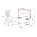 Ver imagem 4 de Penteadeira Ditália 7 Gavetas C/cadeira + Kit Luz Pe-50