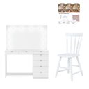 Ver mais imagens de Penteadeira Ditália 7 Gavetas C/cadeira + Kit Luz Pe-50