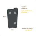 Ver imagem 3 de Espelho Grande Decorativo Orgânico Pinterest 60x80 Mod. Cancun Caramelo