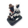 Estátua de Casal Preto Velho e Preta Velha Gesso Umbanda 9cm Mandala de Luz Artesanal - 4