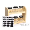 Ver imagem 5 de Porta temperos de cozinha com 6 potes de vidro com tampa