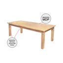 Ver imagem 3 de Mesa de Jantar Retangular 200x100cm Rústica Aurora Madeira Maciça - Natural