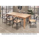 Ver imagem 2 de Mesa de Jantar Retangular 200x100cm Rústica Aurora Madeira Maciça - Natural