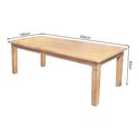Ver imagem 4 de Mesa de Jantar Retangular 200x100cm Rústica Aurora Madeira Maciça - Natural