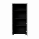 Ver imagem 4 de Armário Alto para Escritório com Portas e 4 Prateleiras 80 x 45 x 160 cm F5 Office Cor:Cinza