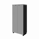 Ver imagem 2 de Armário Alto para Escritório com Portas e 4 Prateleiras 80 x 45 x 160 cm F5 Office Cor:Cinza