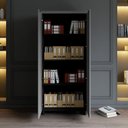 Ver imagem 5 de Armário Alto para Escritório com Portas e 4 Prateleiras 80 x 45 x 160 cm F5 Office Cor:Cinza