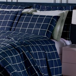 Jogo de Lençol Cama Casal 3 Pçs 150 Fios Estampado Classic Marina Enxovais - 3