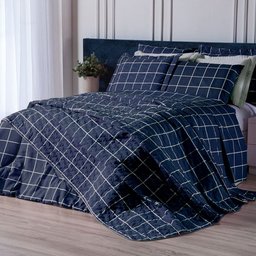 Jogo de Lençol Cama Casal 3 Pçs 150 Fios Estampado Classic Marina Enxovais - 5