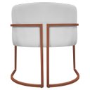 Ver mais imagens de Poltrona Decorativa para Sala Recepção Luna Tecido Sintético Cores Base de Ferro Bronze