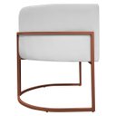 Ver imagem 6 de Poltrona Decorativa para Sala Recepção Luna Tecido Sintético Cores Base de Ferro Bronze