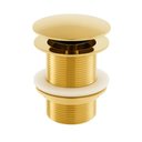 Ver imagem 1 de Válvula Ralo Lavatório Banheiro Metal Click Dourada 1 1/4:dourado