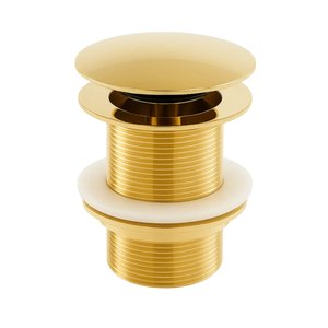 Válvula Ralo Lavatório Banheiro Metal Click Dourada 1 1/4:dourado