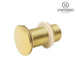 Válvula Ralo Lavatório Banheiro Metal Click Dourada 1 1/4:dourado - 7