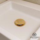 Ver imagem 3 de Válvula Ralo Lavatório Banheiro Metal Click Dourada 1 1/4:dourado