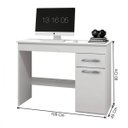 Ver imagem 3 de Escrivaninha e Atenas Arte Móveis 1 Gaveta 1 Porta 109cm Branca