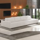 Ver imagem 2 de Sofá Ilha Modular para Sala 392cm com Puff Dublin K01 Bouclê Creme - Lyam Decor