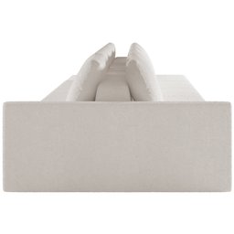Sofá Ilha Modular para Sala 392cm com Puff Dublin K01 Bouclê Creme - Lyam Decor - 7