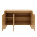 Ver imagem 4 de Buffet Aparador Retrô com 3 Portas e 2 Prateleiras 136 cm Cor:Amêndoa