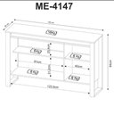 Ver imagem 3 de Buffet Aparador Retrô com 3 Portas e 2 Prateleiras 136 cm Cor:Amêndoa