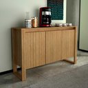 Ver imagem 1 de Buffet Aparador Retrô com 3 Portas e 2 Prateleiras 136 cm Cor:Amêndoa