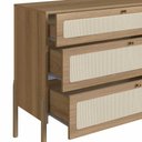 Ver imagem 5 de Cômoda 3 Gavetas Palhinha Pé Madeira 27934 Oslo Artesano