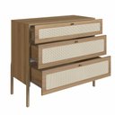 Ver imagem 4 de Cômoda 3 Gavetas Palhinha Pé Madeira 27934 Oslo Artesano