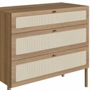 Ver mais imagens de Cômoda 3 Gavetas Palhinha Pé Madeira 27934 Oslo Artesano