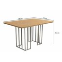 Ver imagem 3 de Mesa de Sala Jantar Duina C/ Tampo 136cm Niquel/freijo - Kappesberg