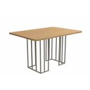 Ver imagem 1 de Mesa de Sala Jantar Duina C/ Tampo 136cm Niquel/freijo - Kappesberg